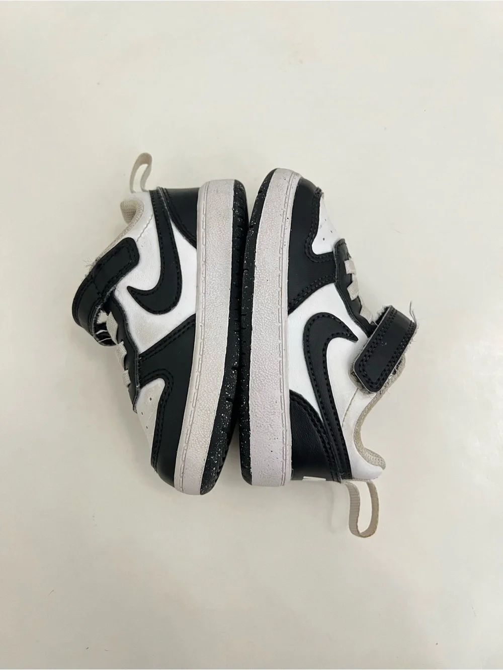 Nike Court Borough PLAY CONDITION Toddler Black & White Low-Top Sneaker Size 6C